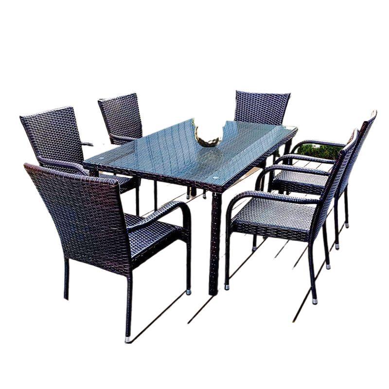 Outdoor Furniture Metal - Outdoor rattan tables and chairs living