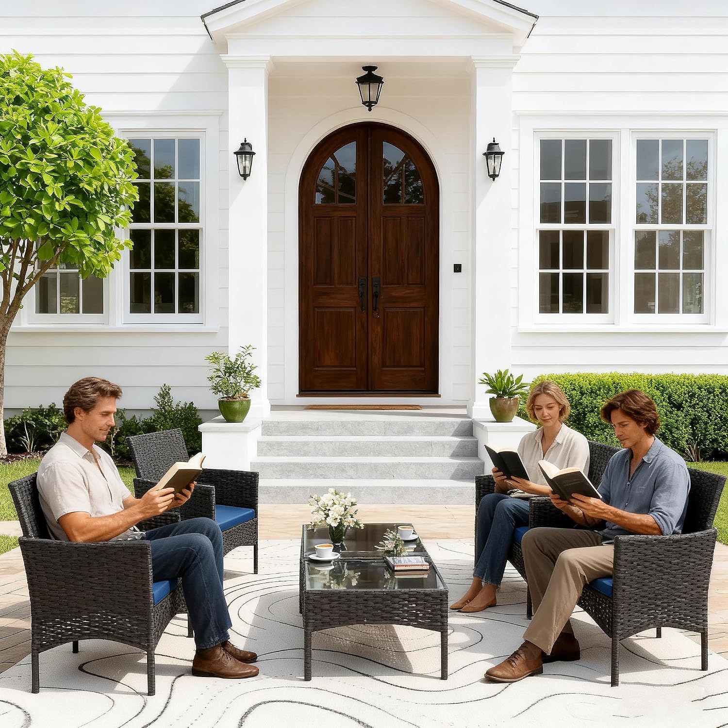 8 Pieces Patio Furniture Set,  - огляд і ціна Outdoor Furniture Metal Chairs