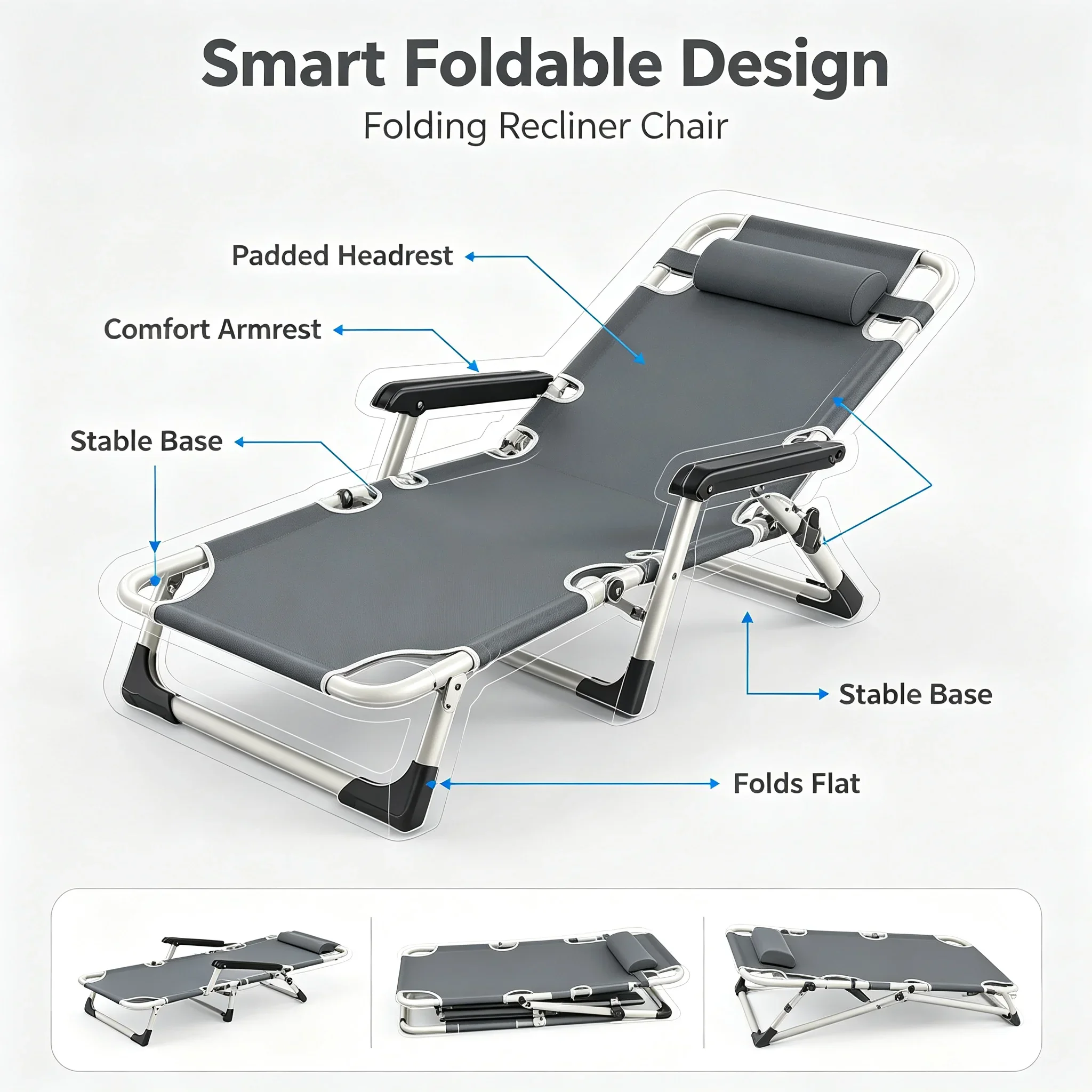 Office Lunch Nap Folding Loung - огляд і ціна Outdoor Daybed Furniture