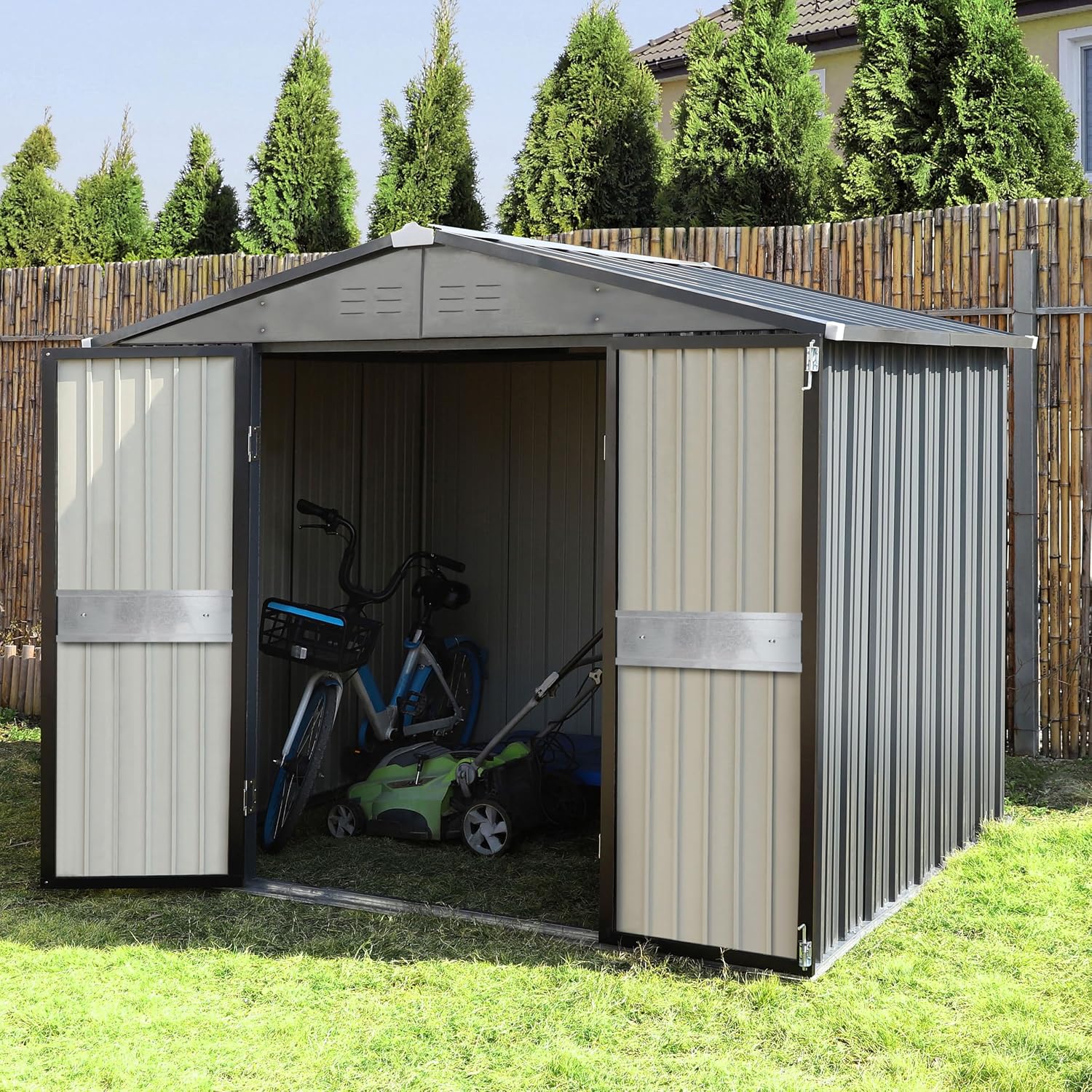 10' x 10' Outdoor Storage Shed - огляд і ціна Outdoor Furniture Metal