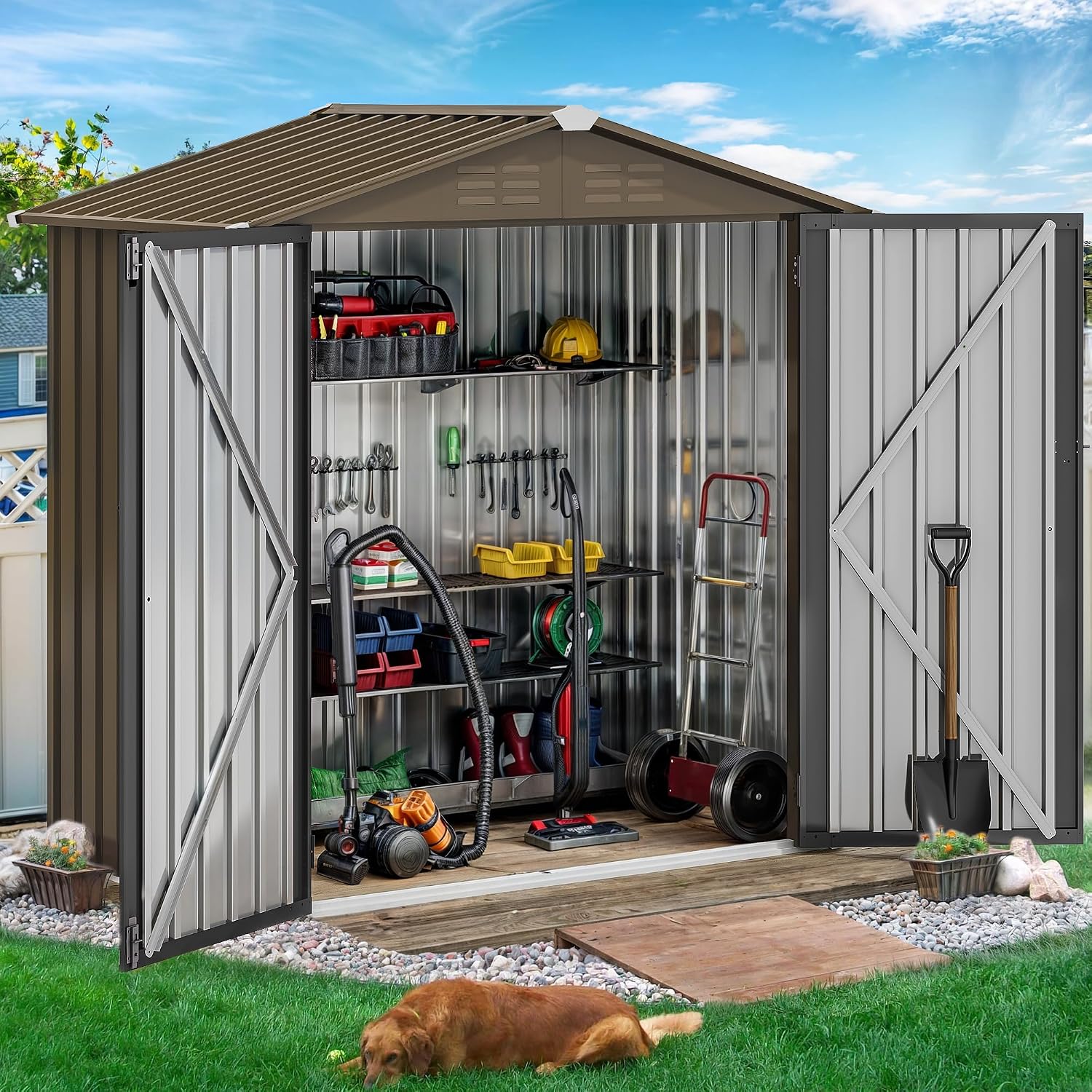6x4ft Metal Outdoor Storage Sh - огляд і ціна Outdoor Furniture Metal