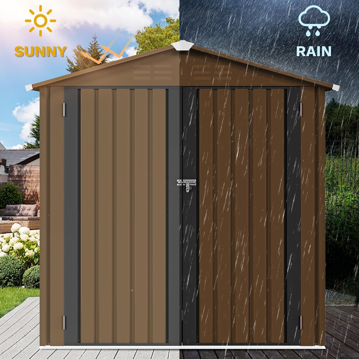 6x4ft Metal Outdoor Storage Sh - огляд і ціна Outdoor Furniture Metal