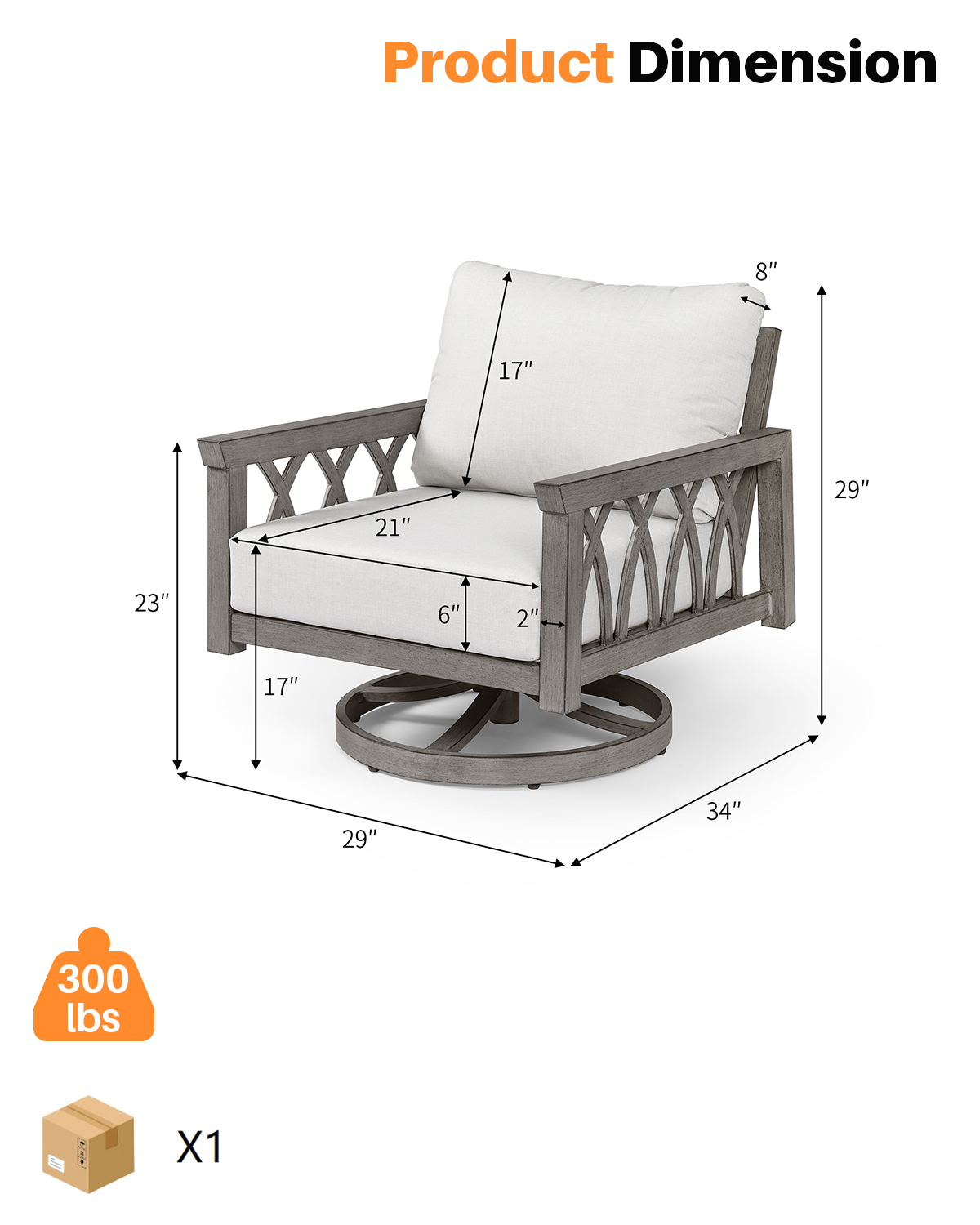 SeeHill Swivel Aluminum Armcha - огляд і ціна Outdoor Furniture Metal Chairs