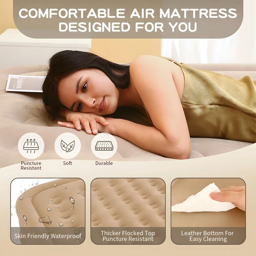 Queen Air Mattress with Built  - огляд і ціна Outdoor Furniture Luxury