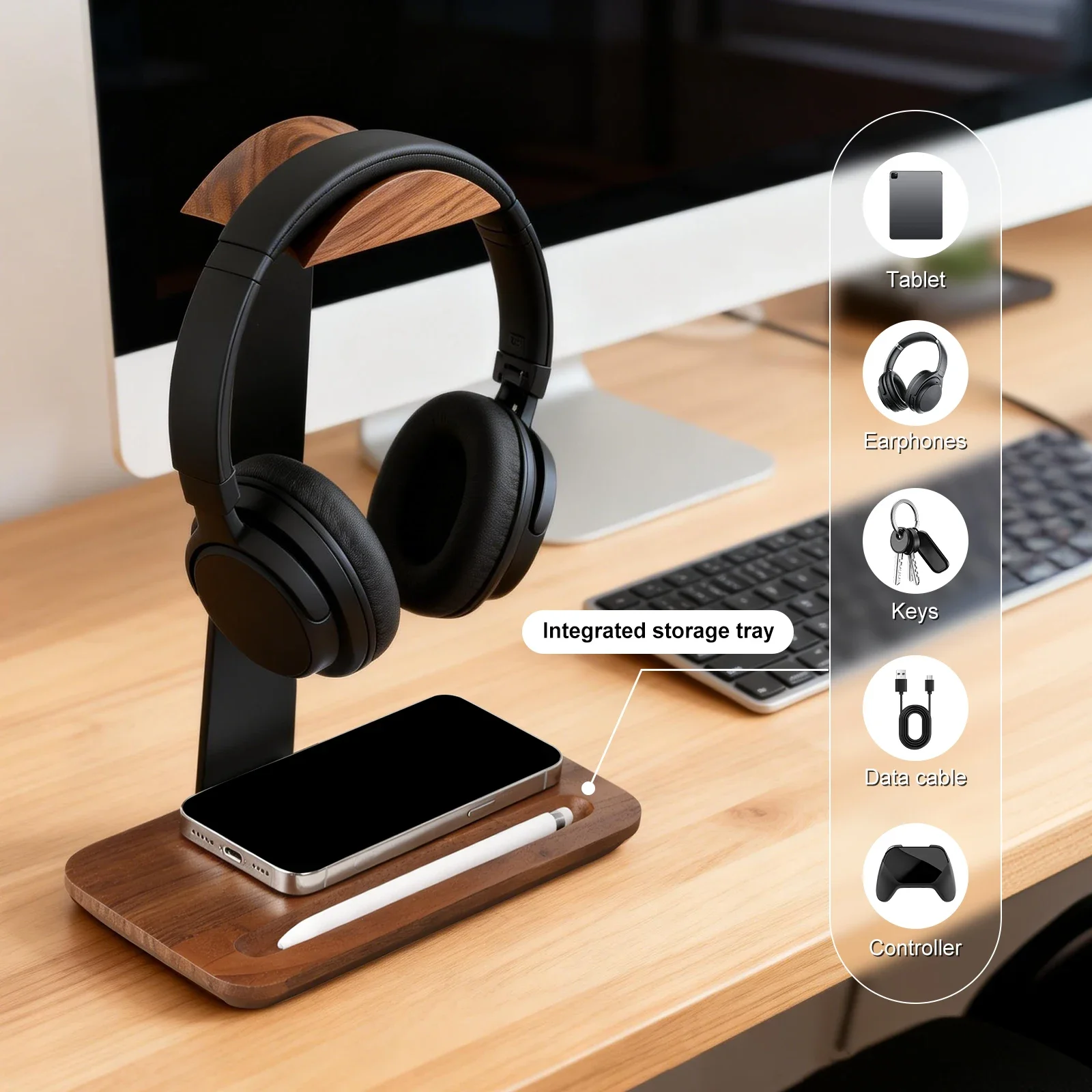 Universal Wood Headphone Stand - огляд і ціна Outdoor Furniture Wood