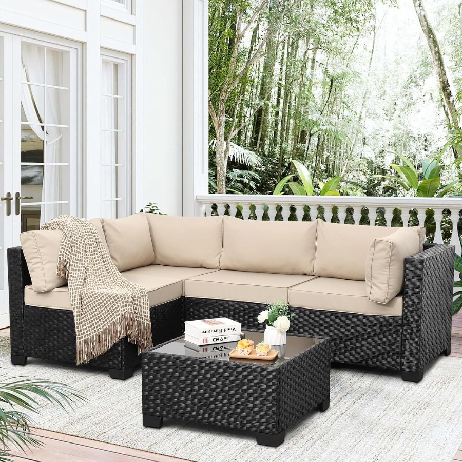 Outdoor 5 Pcs Patio Furniture  - огляд і ціна Outdoor Furniture Metal Chairs