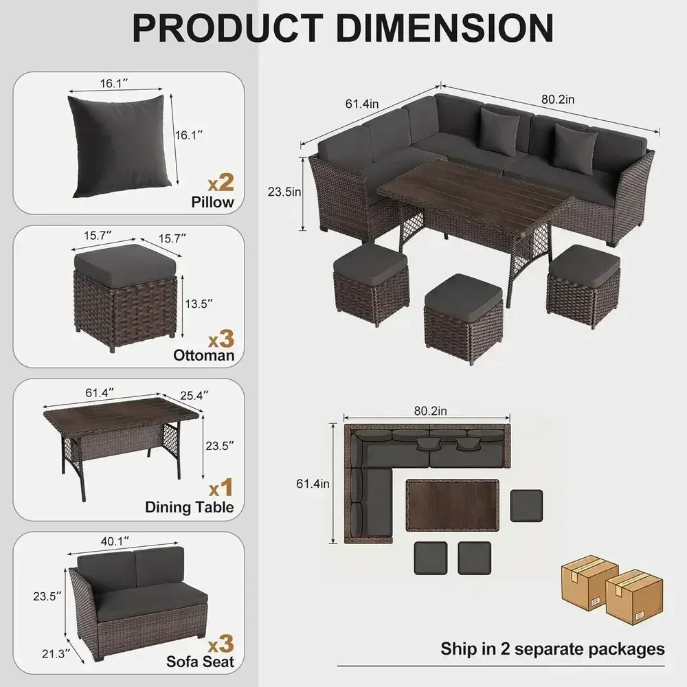 7-Piece Outdoor Wicker Patio F - огляд і ціна Outdoor Furniture Metal Chairs