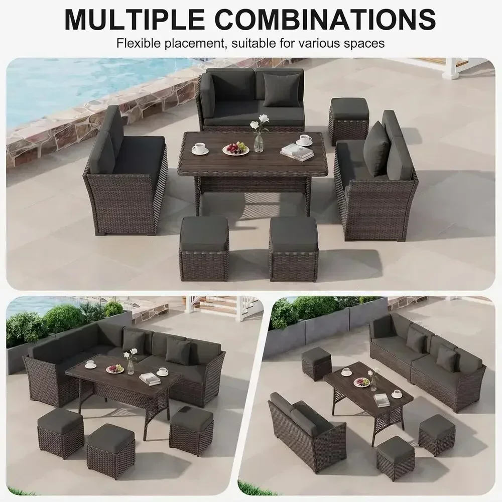 7-Piece Outdoor Wicker Patio F - огляд і ціна Outdoor Furniture Metal Chairs
