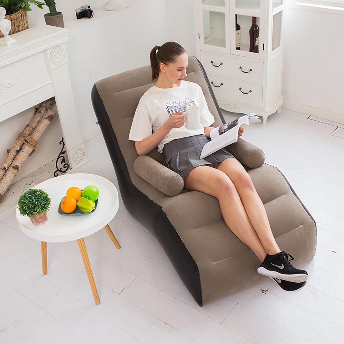 Folding Lazy Sofa,Inflatable L - огляд і ціна Outdoor Daybed Furniture