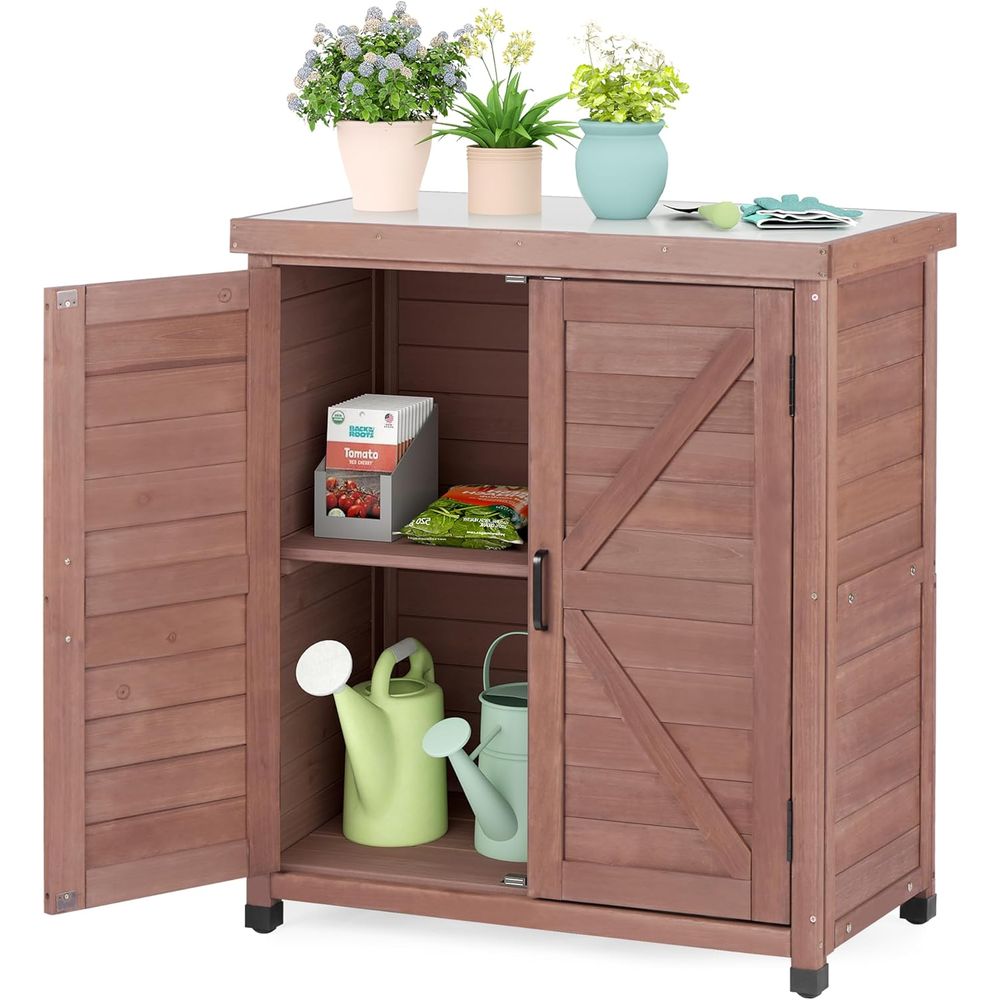 Outdoor Storage Cabinet & Pott - огляд і ціна Outdoor Furniture Wood
