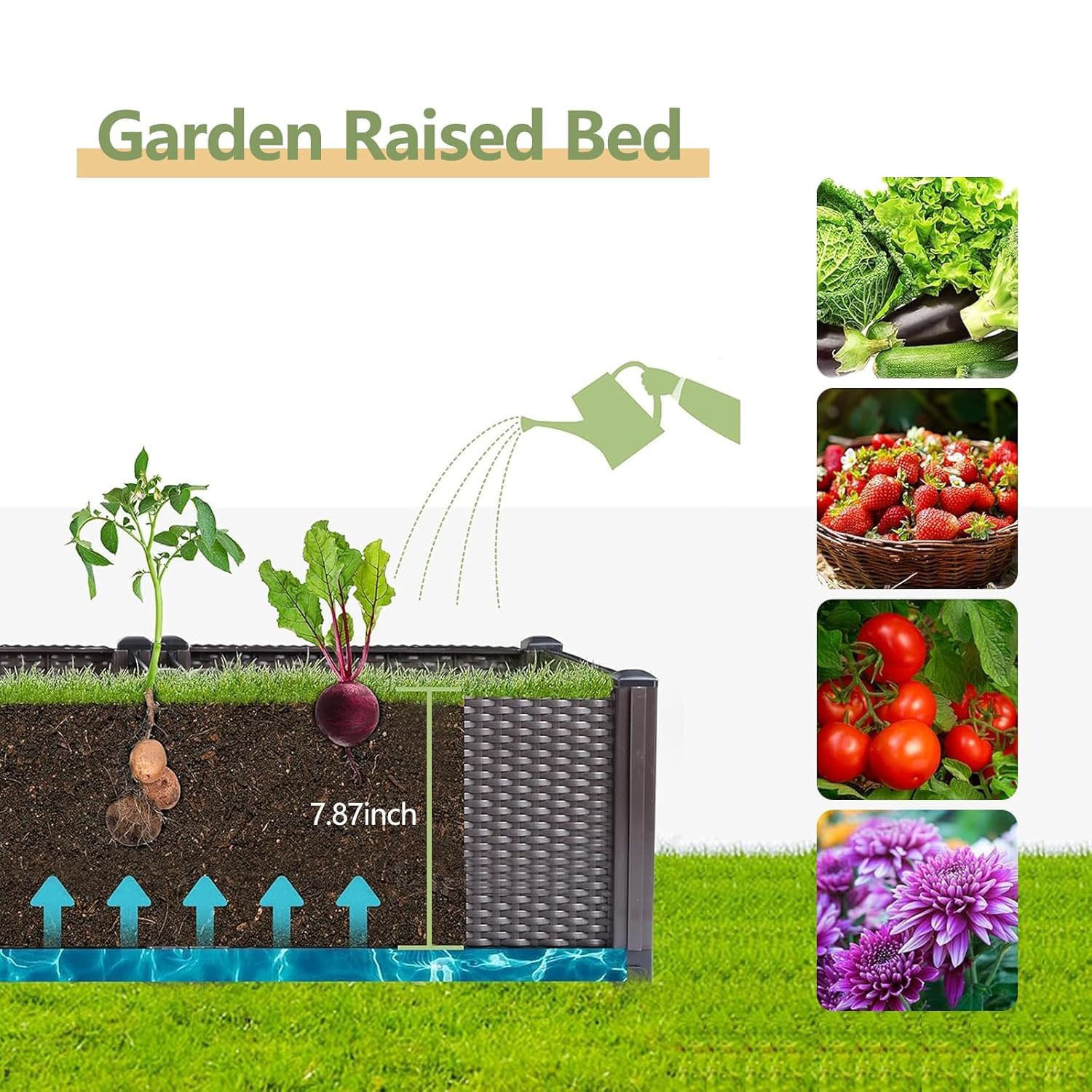 Self-Watering Raised Garden Be - огляд і ціна Outdoor Daybed Furniture