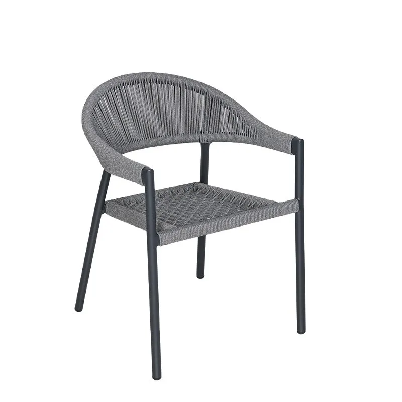 Rattan Dining Chair with Armre - огляд і ціна Outdoor Furniture Metal Chairs